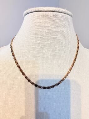 Vintage Gold Tone Byzantine Link Necklace 18”
